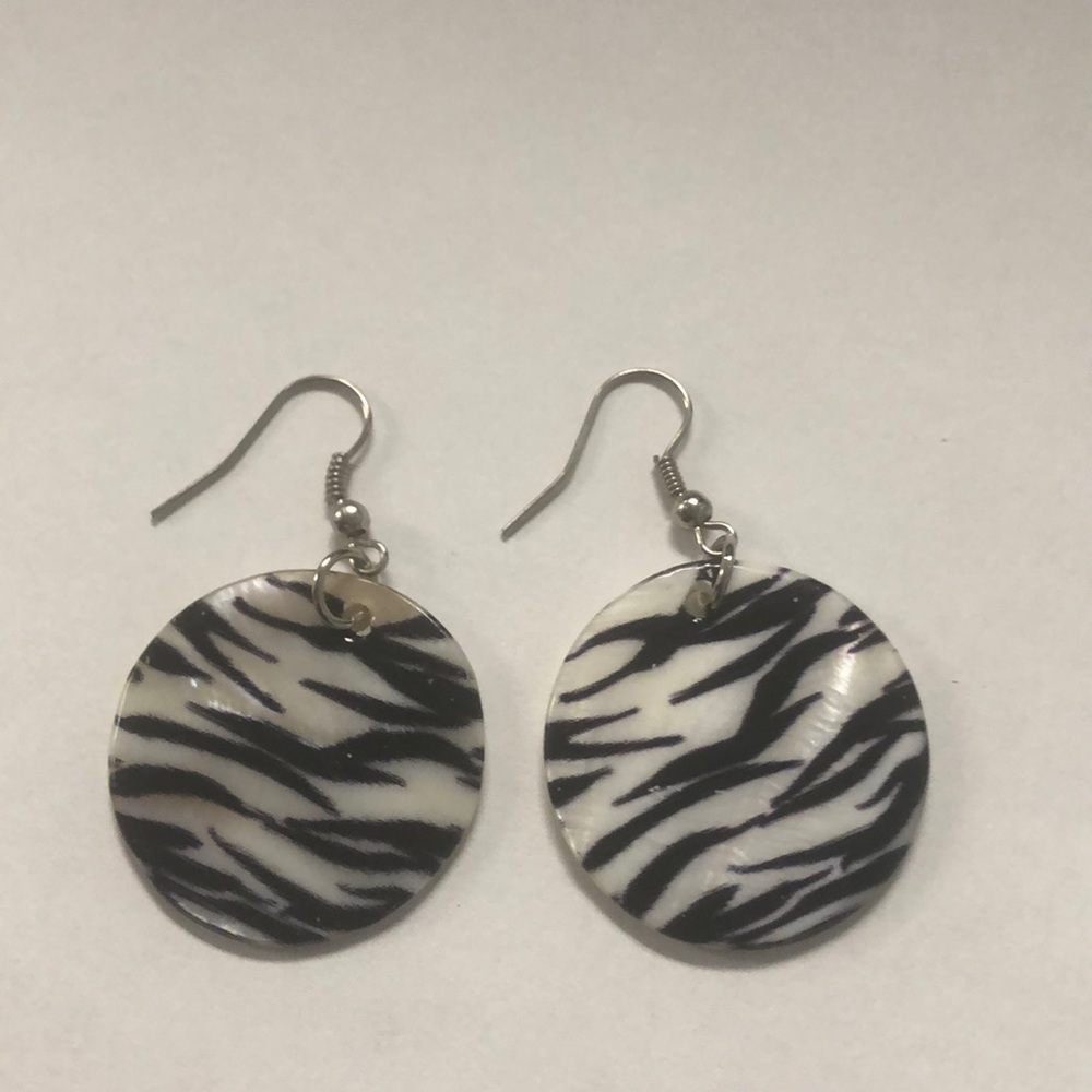 Zebra pattern earrings